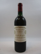 1 bouteille CHÂTEAU CHEVAL BLANC 1985 1er GCC (A) Saint Emilion (légèrement bas)