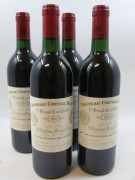 4 bouteilles CHÂTEAU CHEVAL BLANC 1989 1er GCC (A) Saint Emilion (base goulot