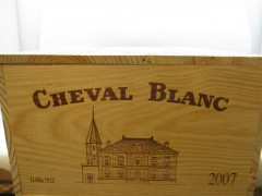 12 bouteilles CHÂTEAU CHEVAL BLANC 2007 1er GCC (A) Saint Emilion Caisse bois d'origine