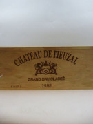 1 double magnum CHÂTEAU DE FIEUZAL 1998 CC Pessac Léognan Caisse bois d'origine (Cave 6)