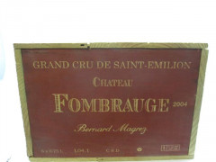 6 bouteilles CHÂTEAU FOMBRAUGE 2004 GCC Saint Emilion Caisse bois d'origine (cave 16)