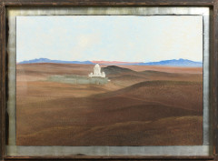 François-Louis SCHMIED 1873 - 1941 Vue prise d'El Hamman, Figuig Peinture à la détrempe sur panneau d'Isorel