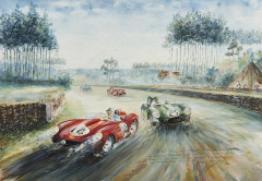 Rob ROY (Robert Le Proux de la Rivière 1909- 1992)  24 Heures du Mans 1958 - Triomphe de Ferrari