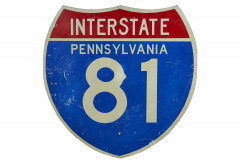 PLAQUE INTERSTATE  Pennyslvania 81, USA, 1960