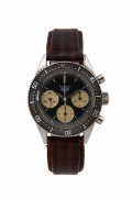 HEUER AUTAVIA, VERS 1960 Beau chronographe bracelet en acier