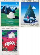 CONCOURS D'ELEGANCE DE BAGATELLE-LOUIS VUITTON CLASSIC  Trois affiches, éditions 1998, 2001 et 2003