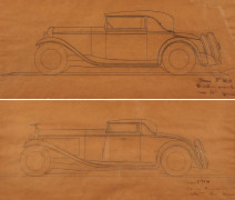 DEUX PROJETS DE CARROSSERIE  Cadillac et Hispano-Suiza