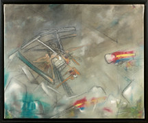 Roberto MATTA (1911 - 2002) L'apogée du corrupteur - circa 1957-1963 Huile sur toile Signée et titrée au dos "Matta, apogee du corrupte