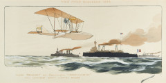 GAMY (présumée Marguerite Montaut)  Raid Paris Boulogne 1912, André Beaumont le gagnant sur Hydroaéroplane " Donnet-Leveque "