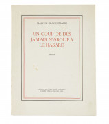 Marcel BROODTHAERS 1924-1976 Un coup de dés jamais n'abolira le hasard. Image