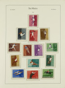 Jeux Olympiques - Collection de timbres-poste neufs de pays divers, commémoratifs des Jeux de 1960, 1964, 1968 et 1972. - 5 Albums.