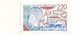 ENSEMBLE D'ALBUMS de timbres-poste de France et de Réunion (CFA), neufs. Joint, n° 2556a, 2f. 20 Le Thermalisme, valeur en rouge au...