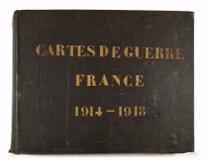 IMPORTANT ALBUM DE CARTES DE FRANCHISES MILITAIRES 14-18 (drapeaux)