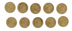 SUISSE 20 Francs. 10 pièces or  de 1930. Poids : 64.21 g.