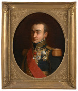 Isidore PILS Paris, 1813 - Douarnenez, 1875 Portrait du maréchal Oudinot Huile sur toile (Toile d'origine), à vue ovale