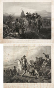 Par Jean-Pierre Marie JAZET d'après Horace VERNET La bataille de Friedland et La bataille de Wagram Deux gravures en noir