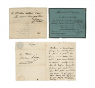 Antoine-Jean Gros, baron Gros Paris, 1771 - Meudon, 1835 Billet autographe à Marie-Élisabeth Laville-Leroux, épouse du chirurgien Do...