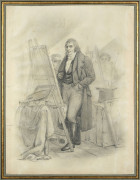 Jules Boilly Paris, 1796 - 1874 Portrait d'Antoine-Jean Gros dans son atelier Crayon noir, estompe