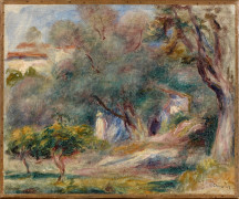 Pierre-Auguste RENOIR 1841 - 1919 Paysage et figures Huile sur toile