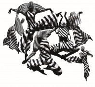 Francis GIACOBETTI Né en 1939 Issey Miake's tribute to Francis Giacobetti for the zebra series - 2016 Épreuve argentique lambda cont...