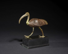 IBIS-THOT EN BOIS ET EN BRONZE, ÉGYPTE, ÉPOQUE PTOLÉMAÏQUE, 332-30 AV.J.C.