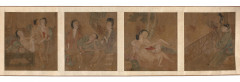 PEINTURE EN ROULEAU À L'ENCRE ET COULEUR SUR SOIE, CHINE, DYNASTIE QING, XIXe SIÈCLE