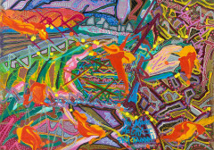 JONONE (John Perello dit) (Américain - Né en 1963) Loves Stories - 1995 (Hopital Ephemere) Acrylique sur toile