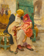 Frederick Arthur BRIDGMAN 1847 - 1928 Les babouches Huile sur toile