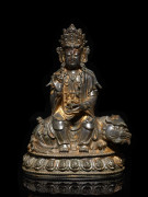 STATUETTE DE BODHISATTVA EN BORNZE, CHINE, DYNASTIE MING, XVIIe SIÈCLE