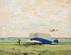 Michel PELLETAN  "Aérodrome en province"