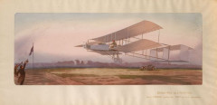 Ernest MONTAUT (1879- 1909) Grand Prix de l'Aviation , Henri Farman boucle les 1000m sur son Aéroplane