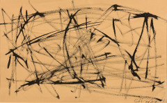 Jilali GHARBAOUI 1930 - 1971 Composition - 1960 Encre de Chine sur papier