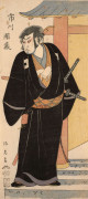 Ryukosai Jokei (actif 1777 - 1809) Portrait de l'acteur Ichikawa Danzo IV (?) debout