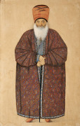 PORTRAIT DE DIGNITAIRE, IRAN, ART QAJAR, 19e SIÈCLE