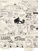 Albert UDERZO  Né en 1927 Astérix et Obélix - Tome 30 La Galère d’Obélix Encre de Chine et gouache pour la planche 5 de cet...