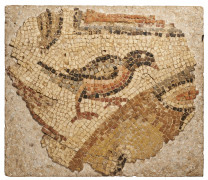 MOSAÏQUE À L'OISEAU, ART BYZANTIN, VERS LE 5e SIÈCLE