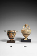 AMPHORISQUE EN TERRE CUITE, ART CORINTHIEN, 6e-5e SIÈCLE AV.J.C.