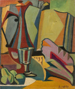 André LHOTE 1885 - 1962 Nature morte au coquillage, au compotier et au verre - 1958 Huile sur toile