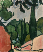 ¤ André DERAIN 1880 - 1954 Cyprès à Cassis - 1907 Huile sur toile