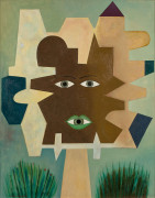 Victor BRAUNER 1903 - 1966 Montée du Regard - 1960 Huile sur toile