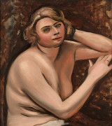 André DERAIN 1880 - 1954 Buste de femme nue accoudée - Circa 1924-1925 Huile sur toile