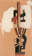 Fernand LEGER 1881 - 1955 Etude de costume pour La création du monde de Darius Milhaud, livret de Blaise Cendrars - 1923 Aquarelle,...