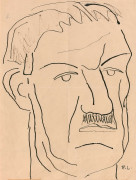 Fernand LEGER 1881 - 1955 Autoportrait - Circa 1937 Encre sur papier