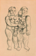 Fernand LEGER 1881 - 1955 Deux femmes ou Les deux soeurs - 1935 Encre sur papier