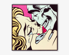 D*FACE (Dean Stockton dit) Anglais - Né en 1973 Kiss the death - 2011 Peinture aérosol et acrylique sur toile