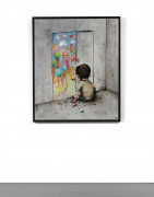 DRAN Français - Né en 1979 Escape - 2008 Peinture aérosol et pastels gras sur toile