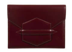 HERMÈS 1962  Pochette FACO Box bordeaux  FACO clutch Burgundy box calfskin leather  *****