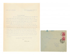 ALBERT EINSTEIN (1879-1955) Lettre dactylographiée signée, en allemand au docteur Guillaume