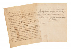 JEAN-BAPTISTE SAY (1767-1832) Lettre autographe signée