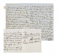 AUGUSTE DE LA RIVE (1801-1873) Réunion de 2 lettres autographes signées